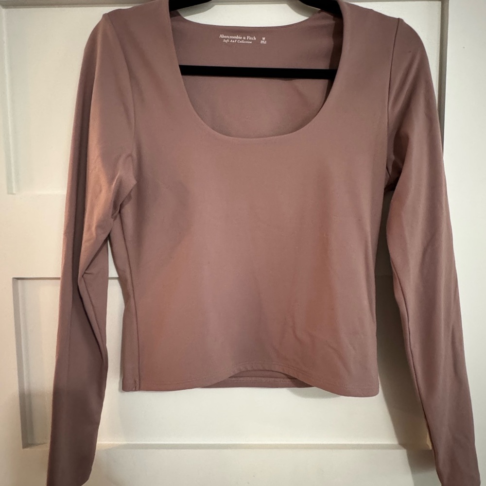 Abercrombie Women's Mauve Long Sleeve Top